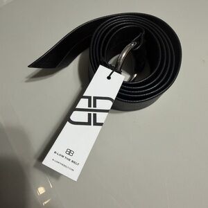 B-Low the Belt Sleek Black Leather Belt